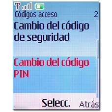 Cambio del código PIN, véase 2b.