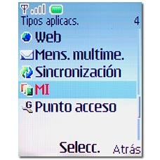 Vaya a MI y pulse la tecla de navegación.