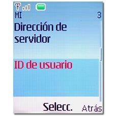Vaya a ID de usuario y pulse la tecla de navegación.