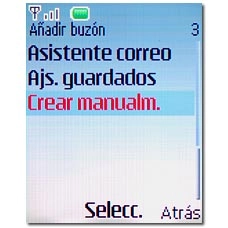 Vaya a Crear manualm. y pulse la tecla de navegación.