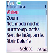 Vaya a Vídeo y pulse la tecla de navegación.