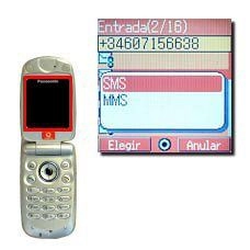 Elija SMS o MMS y pulse la Tecla de navegación.