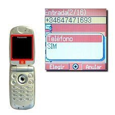 Elija Teléfono o SIM y pulse la Tecla de navegación.