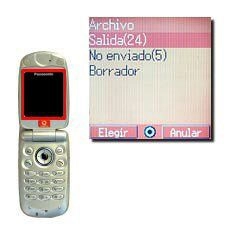 Si ha seleccionado Archivo:Elija Salida o No enviado y pulse la Tecla de navegación.