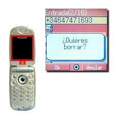 La pantalla muestra ¿Quieres borrar?.