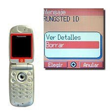 Elija Borrar y pulse la Tecla de navegación.