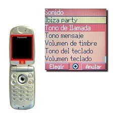 Vaya a Tono de llamada y pulse la Tecla de navegación.