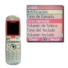 Vaya a Tono mensaje y pulse la Tecla de navegación.