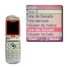 Vaya a Tono del teclado y pulse la Tecla de navegación.