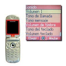 Vaya a Volumen de timbre y pulse la Tecla de navegación.