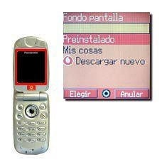 Elija Preinstalado, Mis cosas o Descargar nuevo y pulse la Tecla de navegación.