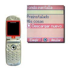 Si selecciona Descargar nuevo:Siga las instrucciones de la pantalla para descargar una imagen de fondo.