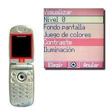 Vaya a Contraste y pulse la Tecla de navegación.