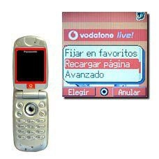 Vaya a Recargar página y pulse la Tecla de navegación.Se actualiza la página WAP.