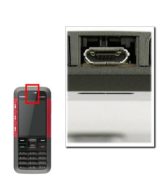 Conecte el cable de datos al conector situado en la parte superior del teléfono y al puerto USB del ordenador.El teléfono le pide ahora que indique el estado de la conexión.