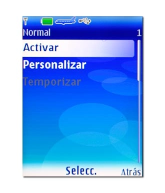 Vaya a Activar y pulse la tecla de navegación.