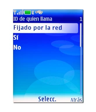Elija uno de los ajustes siguientes:Fijado por la red