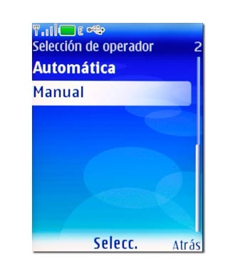 Vaya a Manual y pulse la tecla de navegación.