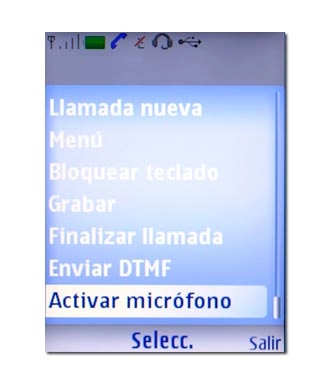 Vaya a Activar micrófono y pulse la tecla de navegación.
