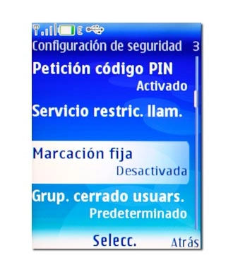 Vaya a Marcación fija y pulse la tecla de navegación.