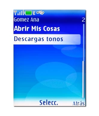 Si selecciona Descargas tonos: