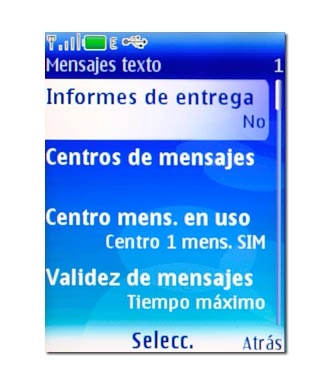 Elija uno de los ajustes siguientes:Informes de entrega, véase 2a.