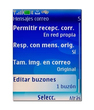 Vaya a Editar buzones y pulse la tecla de navegación.