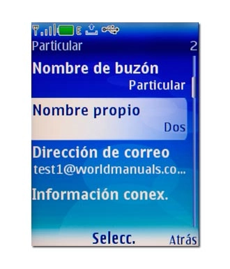 Vaya a Nombre propio y pulse la tecla de navegación.