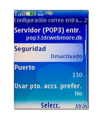 Vaya a Seguridad y pulse la tecla de navegación.