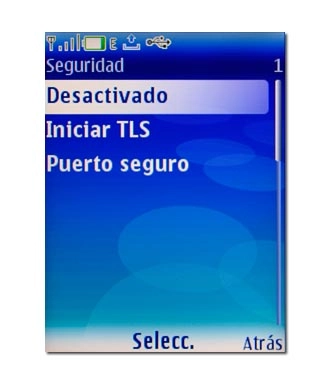 Vaya a Desactivado y pulse la tecla de navegación.