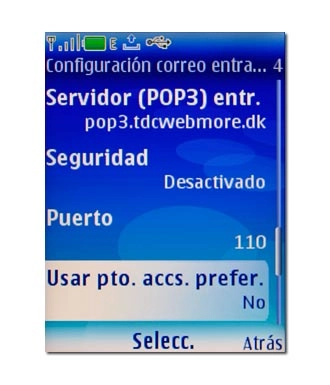 Vaya a Usar pto. accs. prefer. y pulse la tecla de navegación.