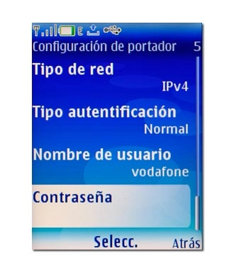Vaya a Contraseña y pulse la tecla de navegación.