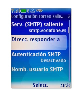 Vaya a Direcc. responder a y pulse la tecla de navegación.
