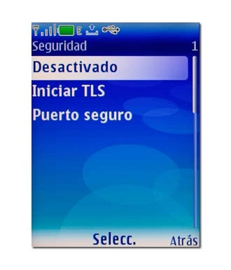 Vaya a Desactivado y pulse la tecla de navegación.