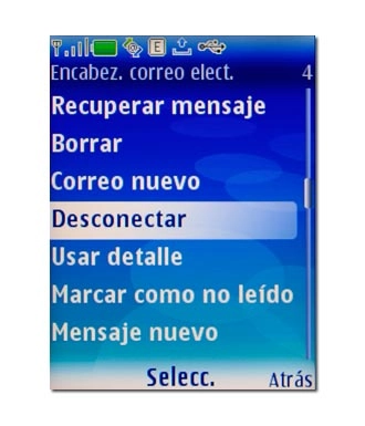 Vaya a Desconectar y pulse la tecla de navegación.