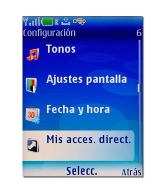 Vaya a Mis acces. direct. y pulse la tecla de navegación.