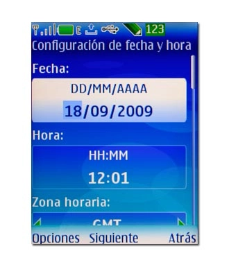 Vaya a Fecha e introduzca la fecha y el año.