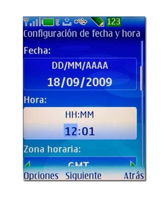 Vaya a Hora e introduzca la hora.