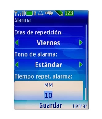 Vaya a Guardar y pulse la tecla de navegación.