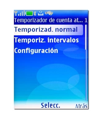 Vaya a Temporizad. normal y pulse la tecla de navegación.