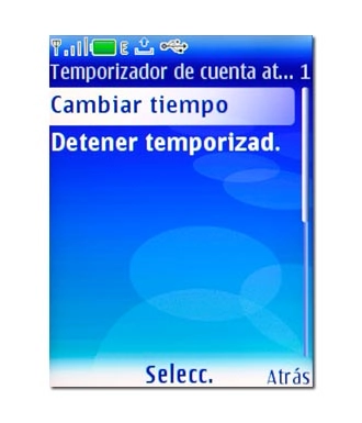 Vaya a Cambiar tiempo y pulse la tecla de navegación.