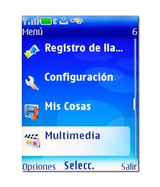 Vaya a Multimedia y pulse la tecla de navegación.
