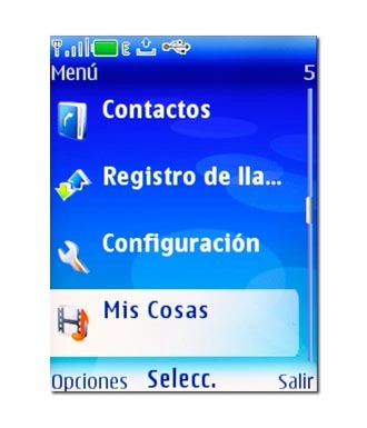 Vaya a Mis Cosas y pulse la tecla de navegación.