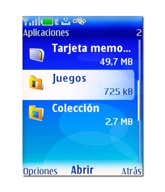 Vaya a Juegos o Colección y pulse la tecla de navegación.