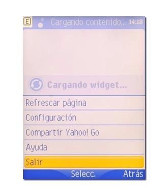 Vaya a Salir y pulse la tecla de navegación.