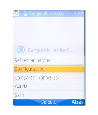 Vaya a Configuración y pulse la tecla de navegación.