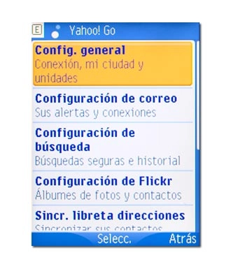 Elija uno de los ajustes siguientes:Config. general, véase 2a.