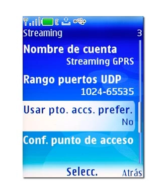 Vaya a Usar pto. accs. prefer. y pulse la tecla de navegación.