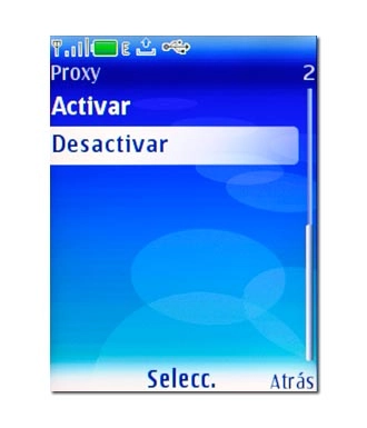 Vaya a Desactivar y pulse la tecla de navegación.