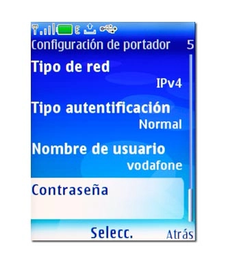 Vaya a Contraseña y pulse la tecla de navegación.